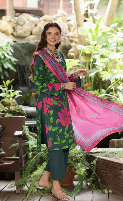 Preesa Premium Lawn – 3PC Printed unstitched Vol-1 D-1