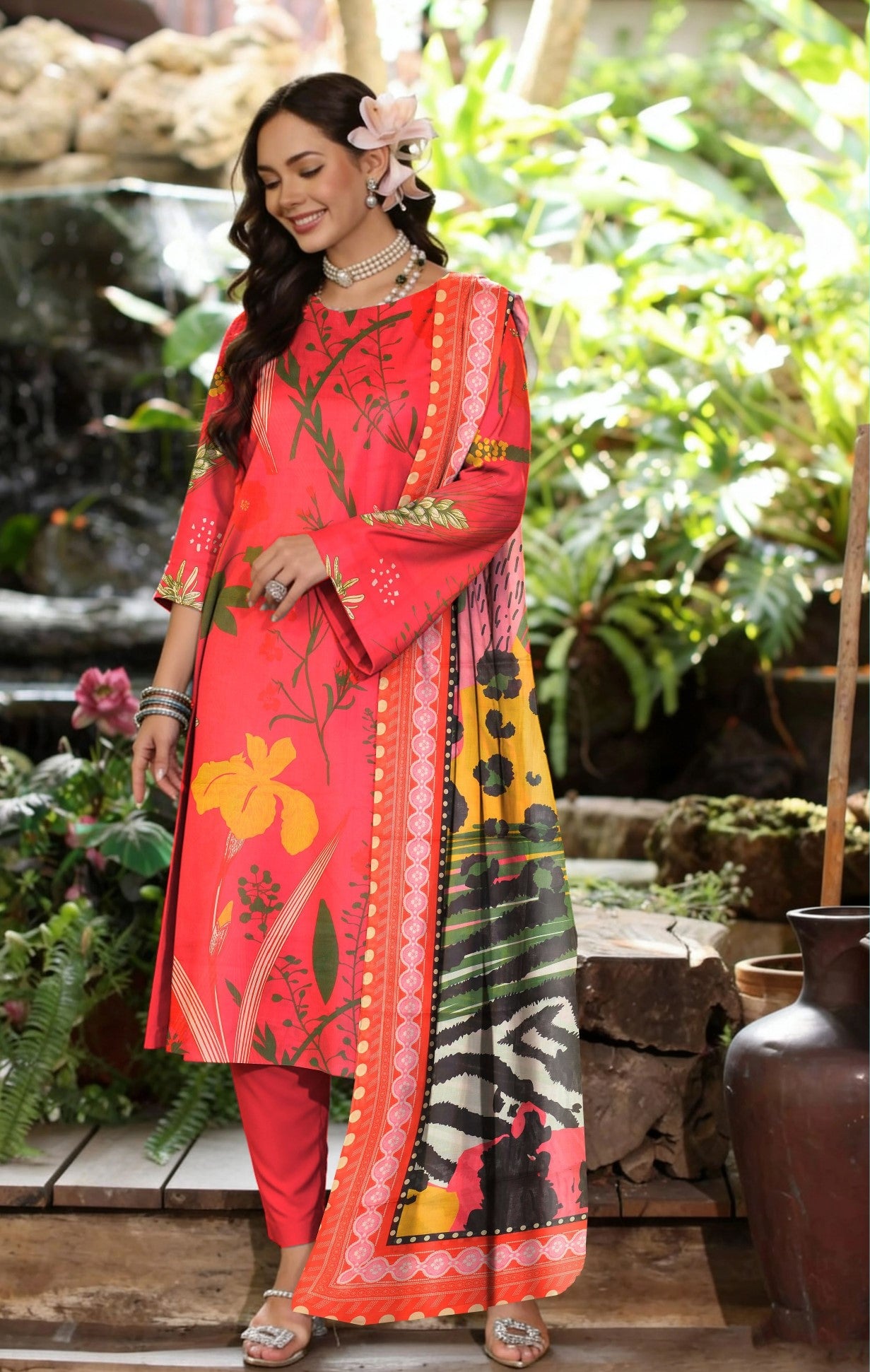 Preesa Premium Lawn – 3PC Printed unstitched Vol-1 D-10