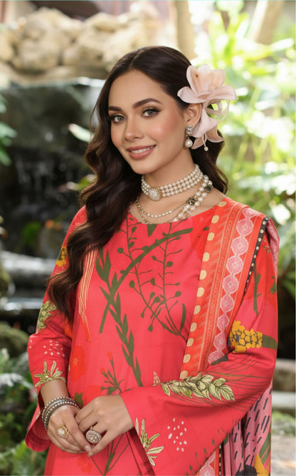 Preesa Premium Lawn – 3PC Printed unstitched Vol-1 D-10