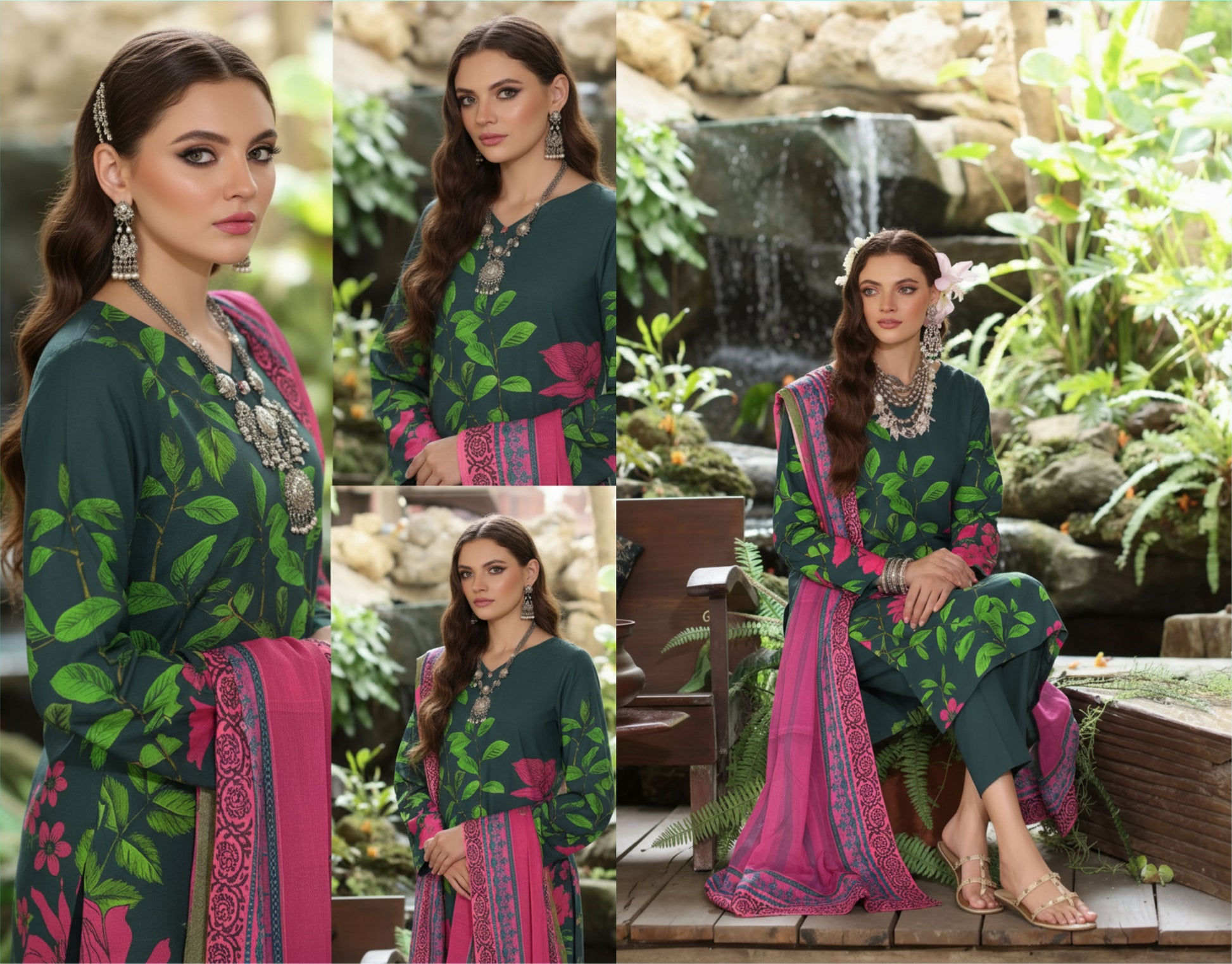 Preesa Premium Lawn – 3PC Printed unstitched Vol-1 D-1
