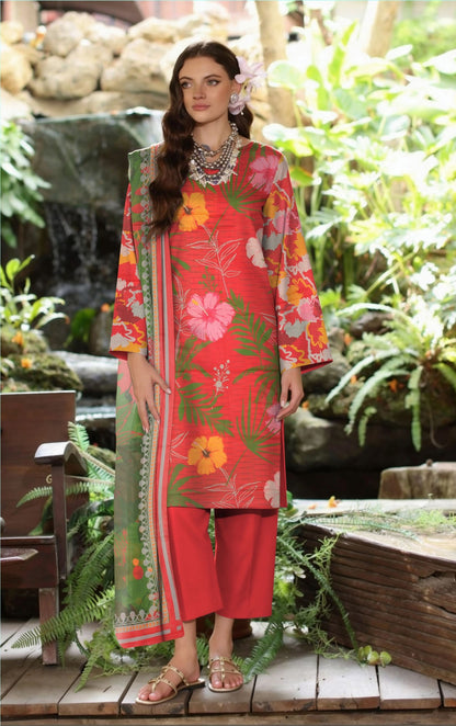 Preesa Premium Lawn – 3PC Printed unstitched Vol-1 D-2