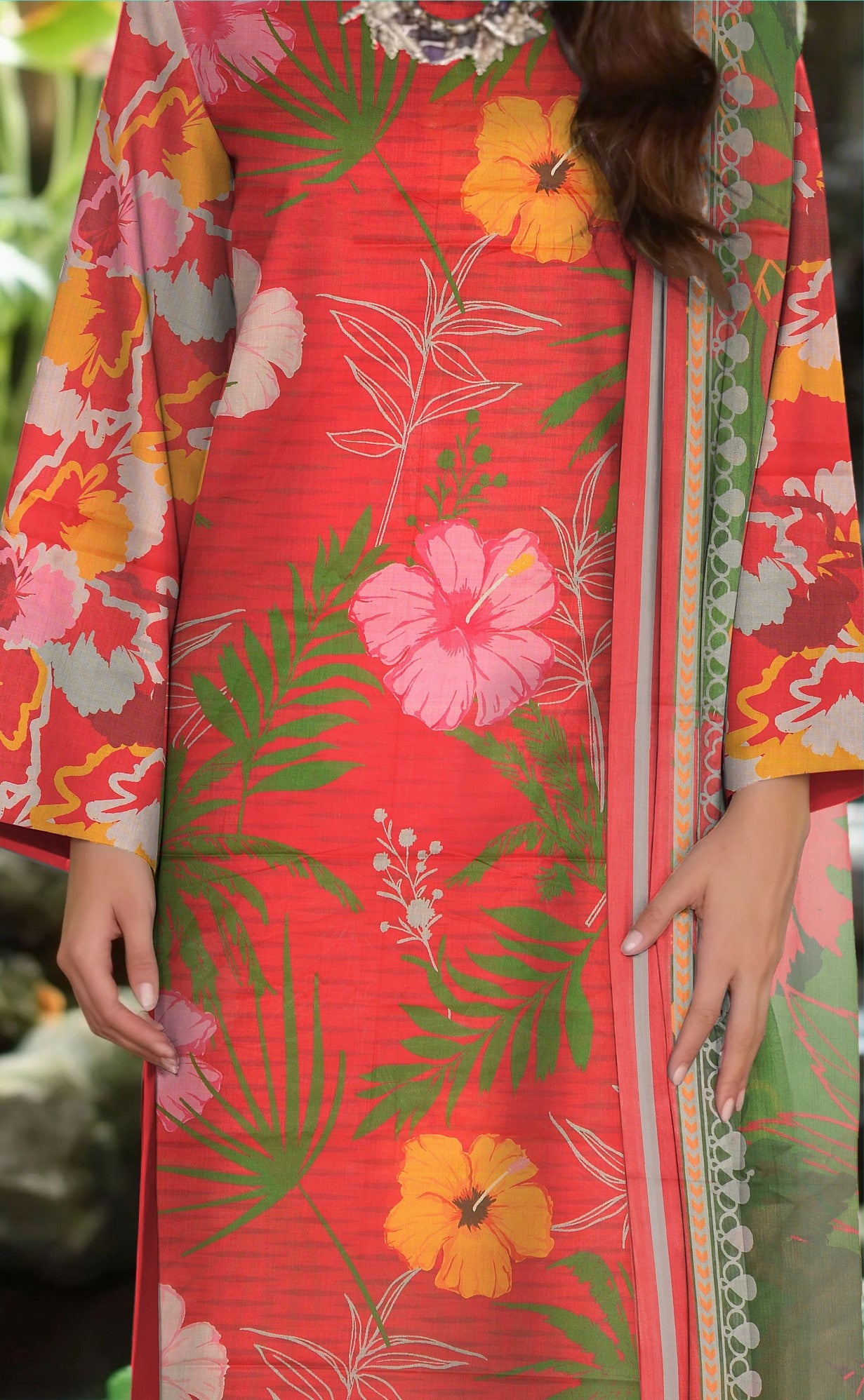 Preesa Premium Lawn – 3PC Printed unstitched Vol-1 D-2