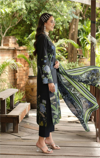 Preesa Premium Lawn – 3PC Printed unstitched Vol-1 D-4