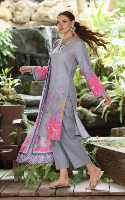 Preesa Premium Lawn – 3PC Printed unstitched Vol-1 D-8