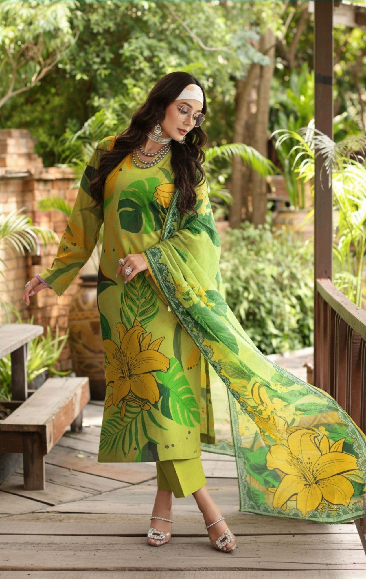 Preesa Premium Lawn – 3PC Printed unstitched Vol-1 D-7