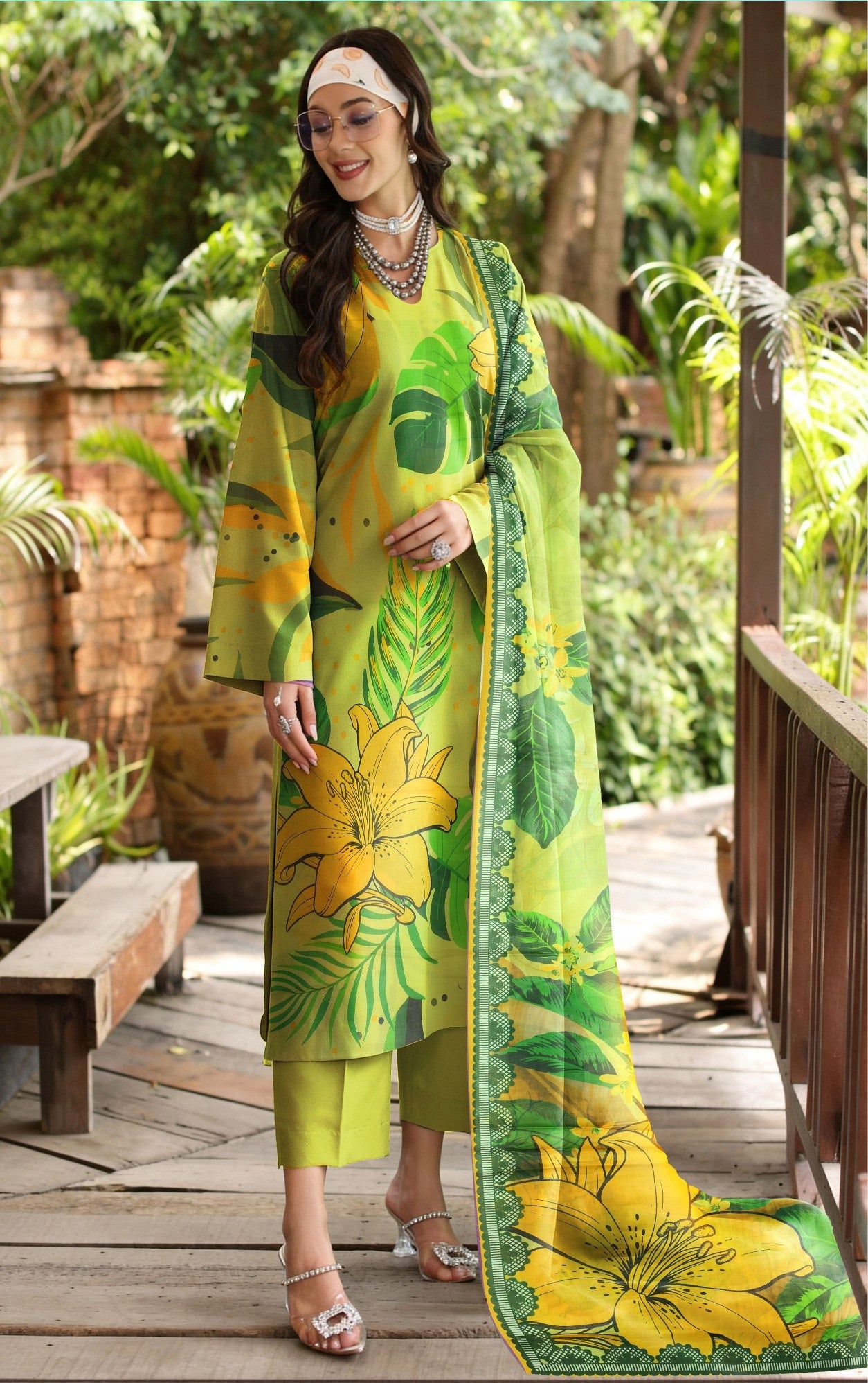 Preesa Premium Lawn – 3PC Printed unstitched Vol-1 D-7