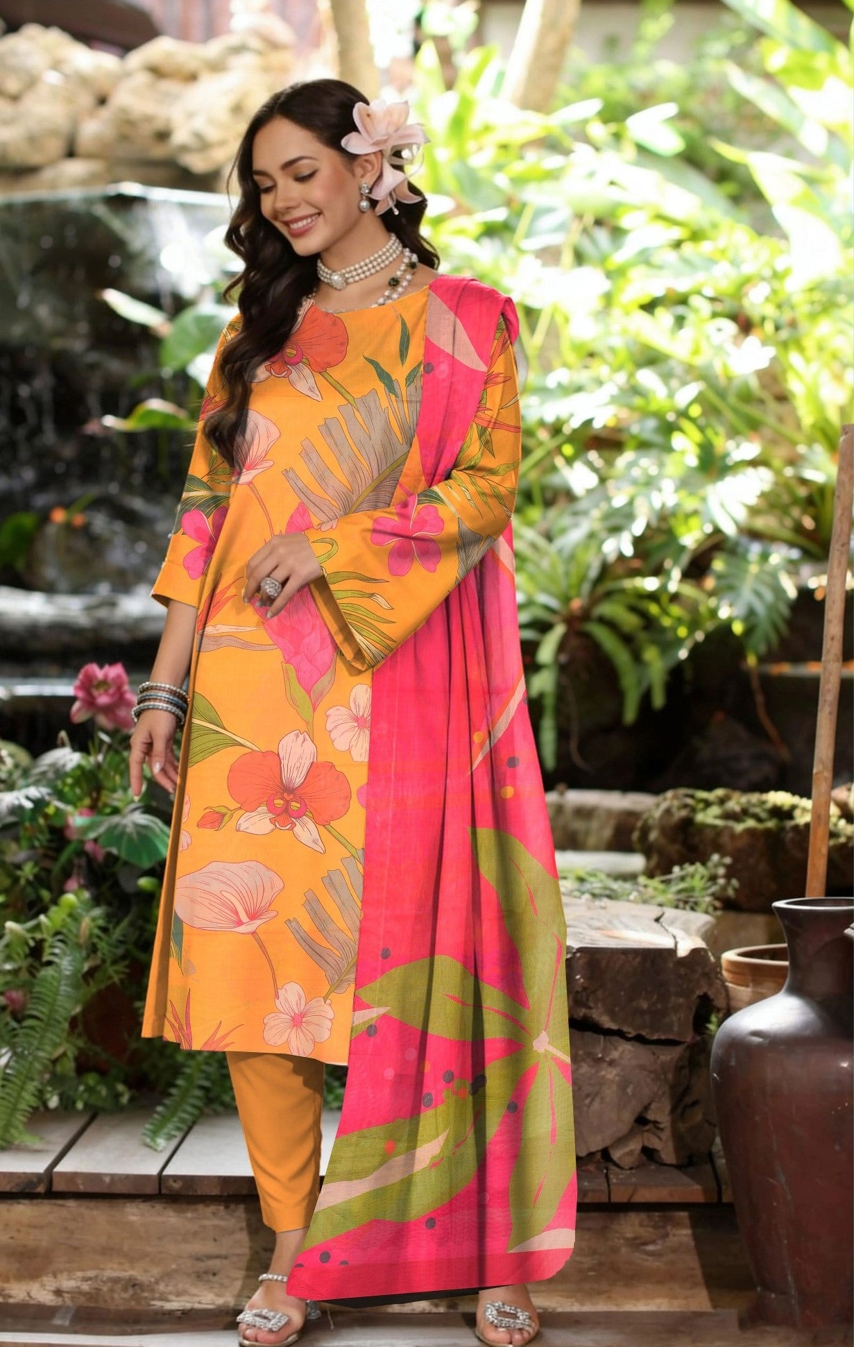 Preesa Premium Lawn – 3PC Printed unstitched Vol-1 D-9